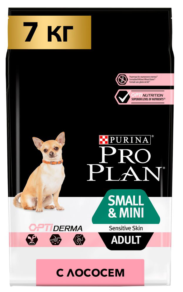 

PRO PLAN PRO PLAN ADULT DOG OPTIDERMA SMALL & MINI SENSITIVE SKIN для взрослых собак мален