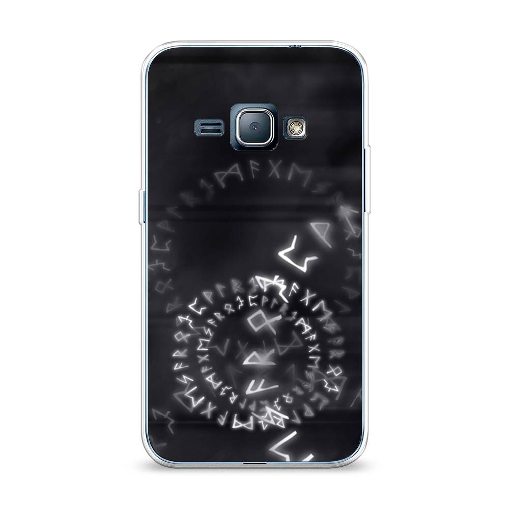 

Чехол на Samsung Galaxy J1 2016 "Руны", Серый;черный, 22150-3