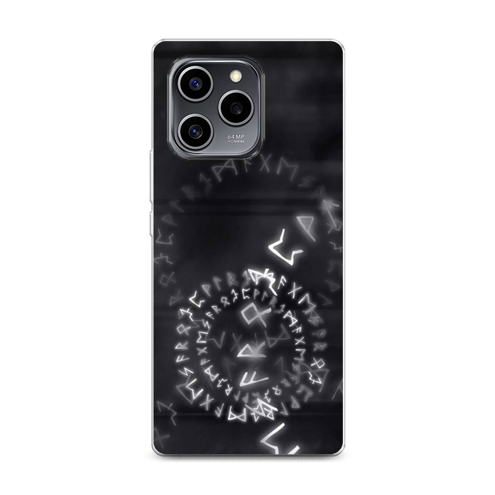 

Чехол на Honor 60 SE "Руны", Серый;черный, 6108050-3