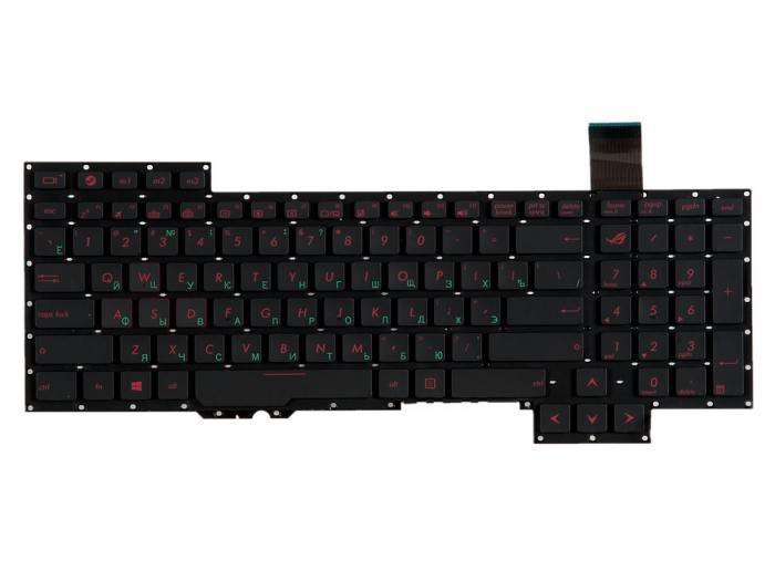 

Клавиатура для ноутбука Rocknparts Asus G751, черная, 0KNB0-E601RU00