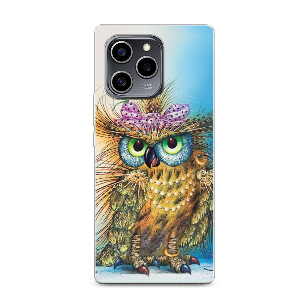 

Чехол на Honor 60 SE "Модная сова", Коричневый;голубой, 6108050-1
