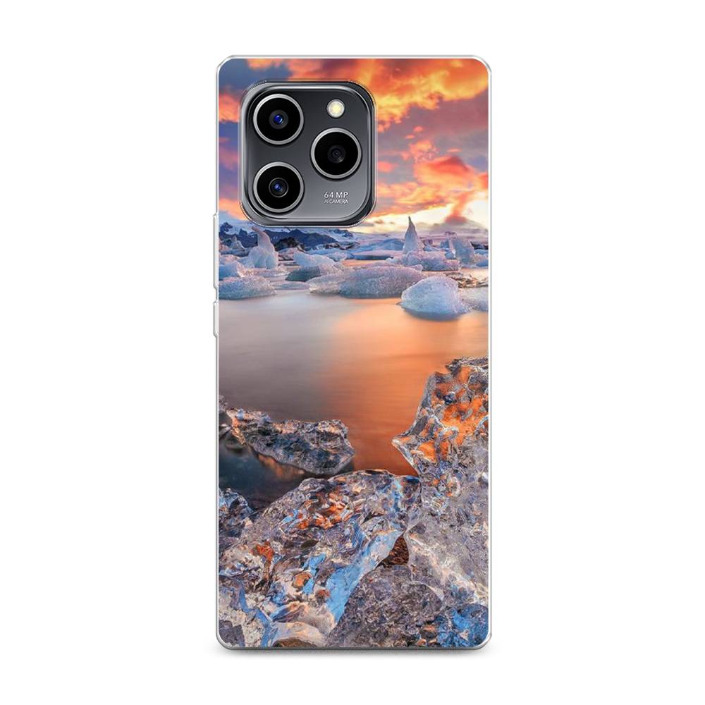 

Чехол на Honor 60 SE "Ледники", Синий;оранжевый, 6108050-2