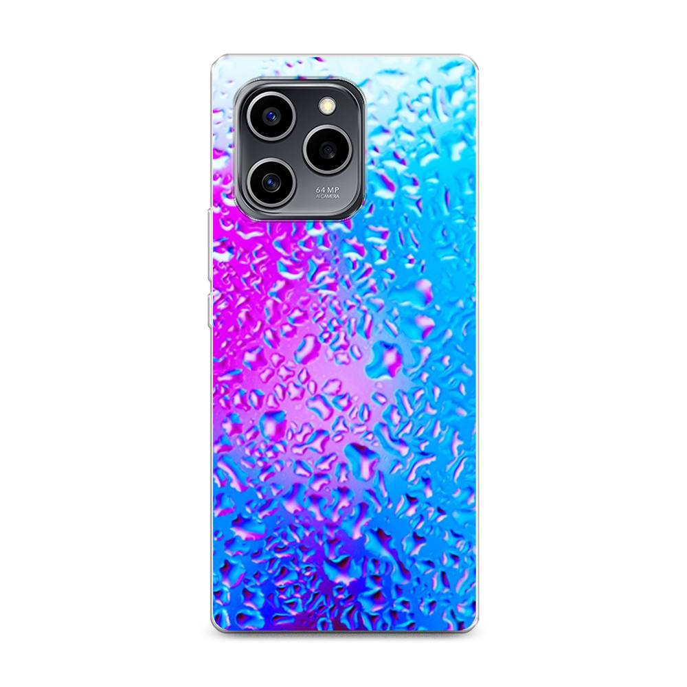 

Чехол на Honor 60 SE "Капли на стекле", Бирюзовый;розовый, 6108050-3