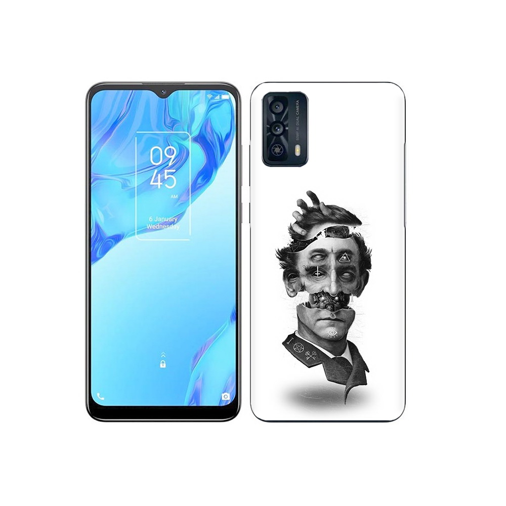 

Чехол MyPads Tocco для TCL 20B страшное лицо абстракция, Прозрачный, Tocco