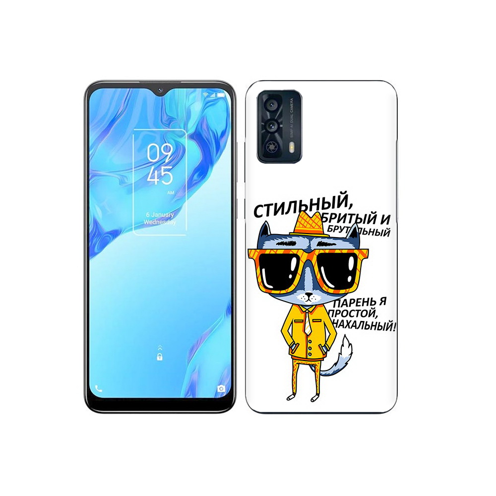 

Чехол MyPads Tocco для TCL 20B стильный кот, Прозрачный, Tocco