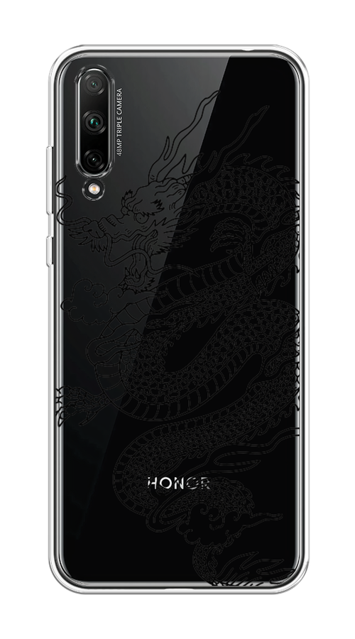

Чехол на Honor 30i "Большой китайский дракон", Черный;серый, 6104050-1