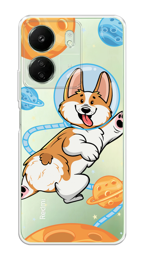 

Чехол на Xiaomi Redmi 13C "Корги-космонавт", Голубой;бежевый;белый, 320550-1