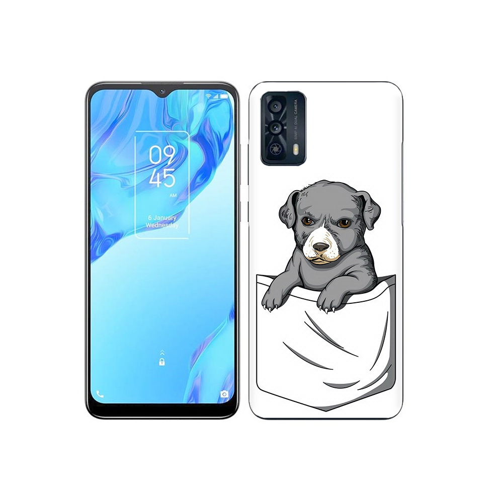 

Чехол MyPads Tocco для TCL 20B собачка в кармане, Прозрачный, Tocco