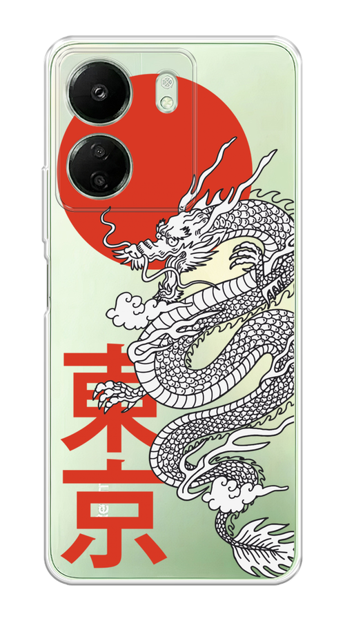 

Чехол на Xiaomi Redmi 13C "Китайский дракон", Черный;красный;белый, 320550-1
