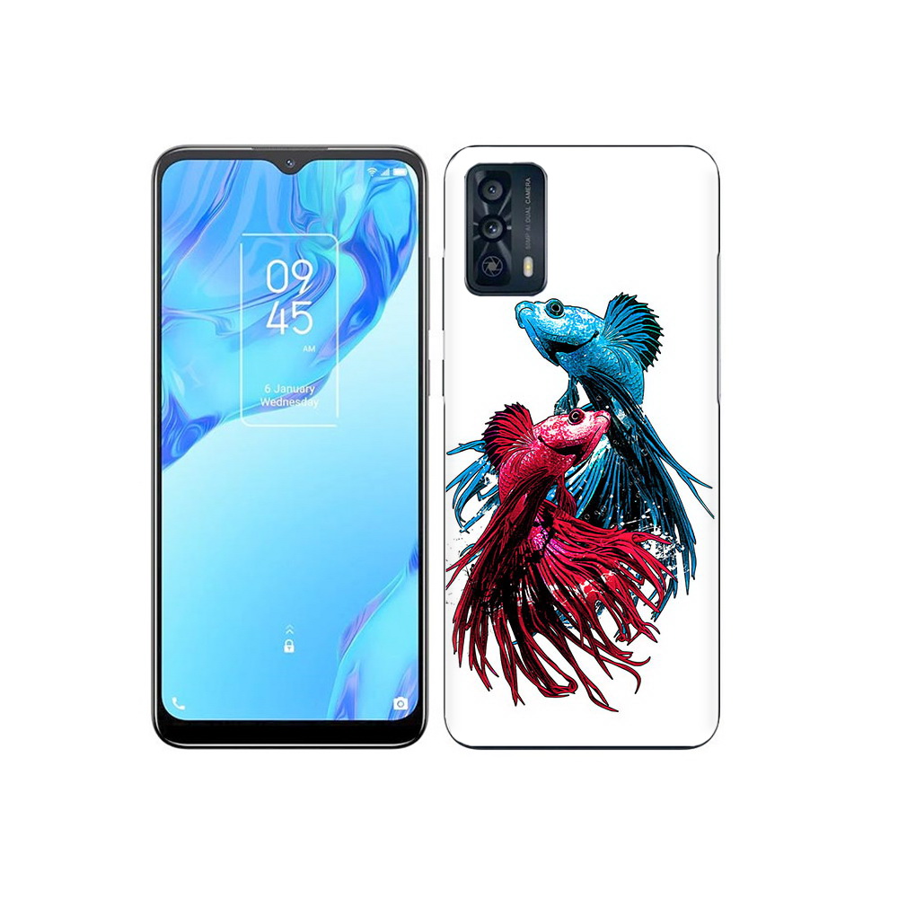 

Чехол MyPads Tocco для TCL 20B рыбы петушки, Прозрачный, Tocco
