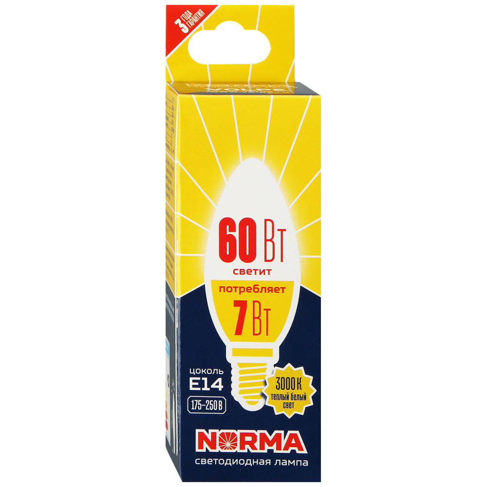

Лампа Volpe Led E14 7W 3000K