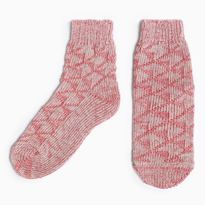 Носки детские Стильная шерсть Рубчик, красный, 30-32 носки детские стильная шерсть снежинка серый 18