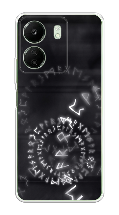 

Чехол на Xiaomi Redmi 13C "Руны", Серый;черный, 320550-1