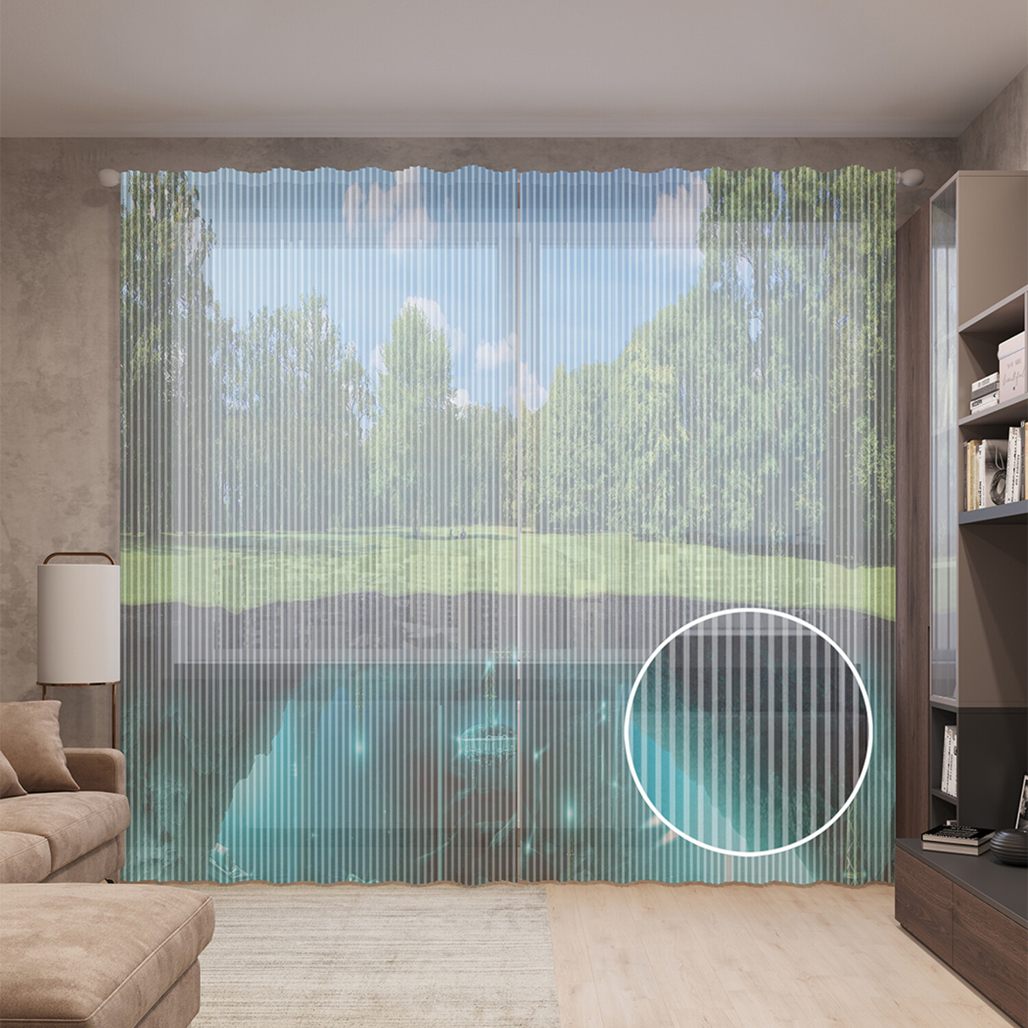 

Тюль вуаль на шторной ленте с принтом JoyArty "Скрытые тайны", 310х265 см, Скрытые тайны