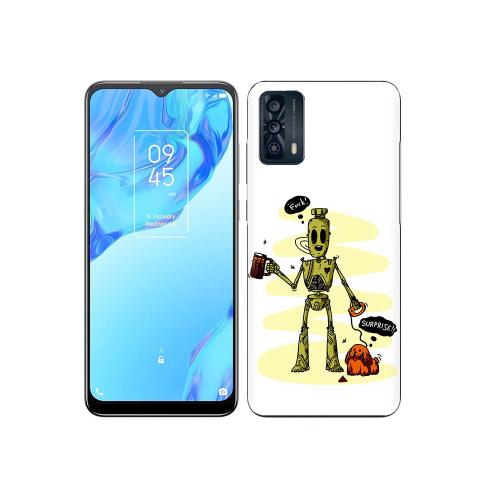 

Чехол MyPads Tocco для TCL 20B прикольный робот, Прозрачный, Tocco