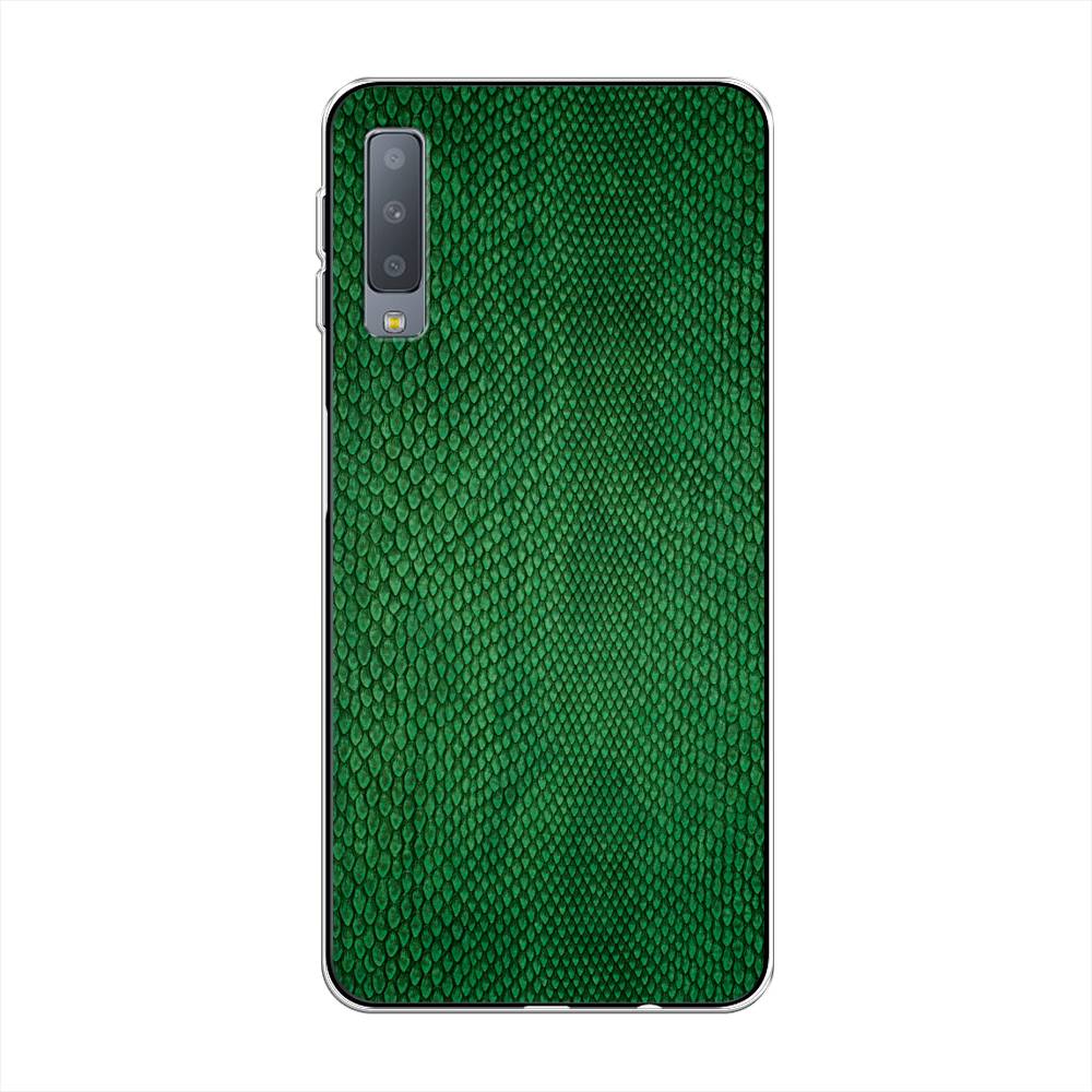 

Чехол Awog на Samsung Galaxy A7 2018 "Изумрудная змея", Черный;зеленый;коричневый, 26750-3