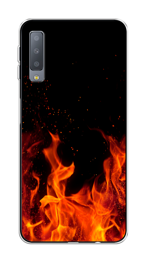 

Чехол Awog на Samsung Galaxy A7 2018 "Все в огне", Оранжевый;черный, 26750-4