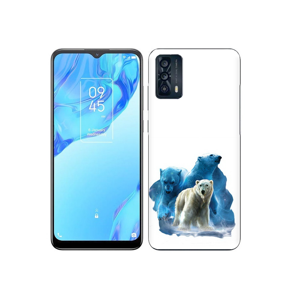 

Чехол MyPads Tocco для TCL 20B полярный медведь, Прозрачный, Tocco