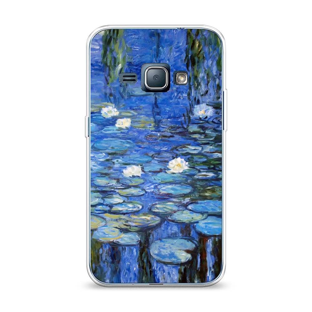 

Чехол на Samsung Galaxy J1 2016 "Нарисованный пруд", Синий;зеленый, 22150-4