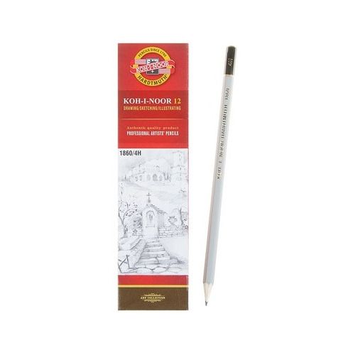 

Карандаш Koh-i-Noor 1860 186004H00104, шестигранный, дерево, коробка с европодвесом, 1860