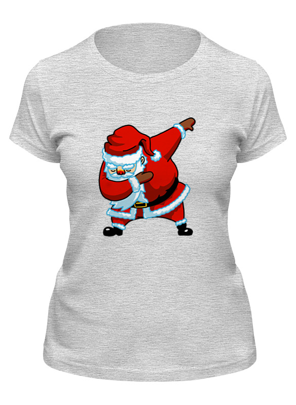 

Футболка женская Printio Dabbing santa серая M, Серый, Dabbing santa