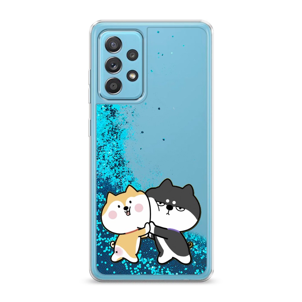 

Жидкий чехол с блестками "Обнимашки акита" на Samsung Galaxy A52, 2102493-1