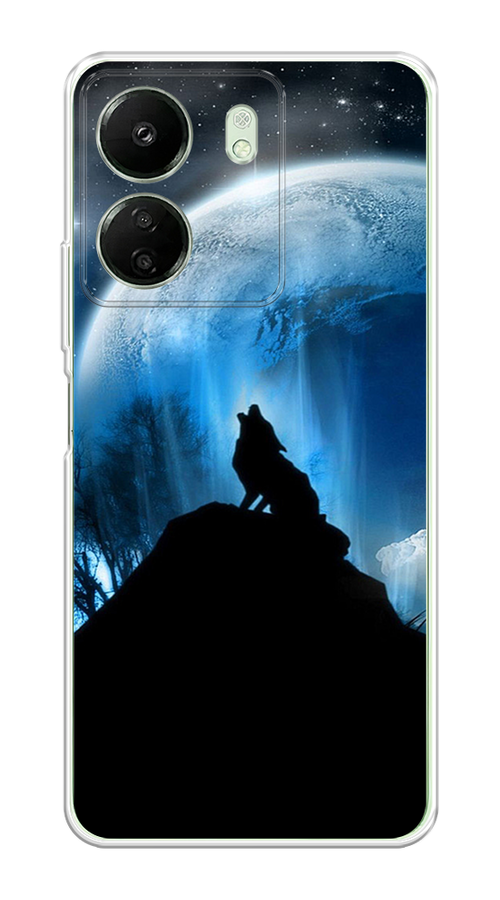 

Чехол на Xiaomi Redmi 13C "Волк 2", Синий;черный;белый, 320550-1