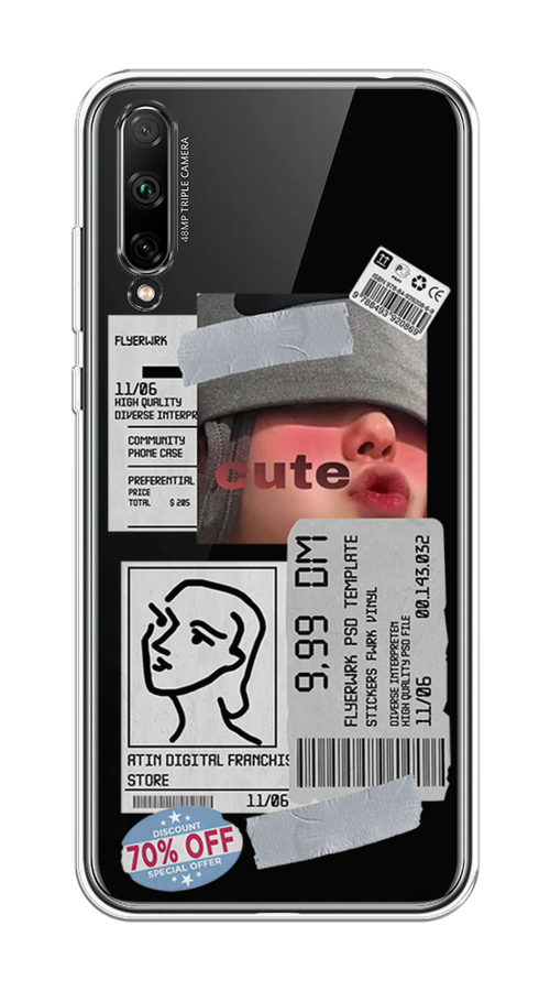 

Чехол на Honor 30i "Cute girl collage", Розовый;серый;голубой, 6104050-6