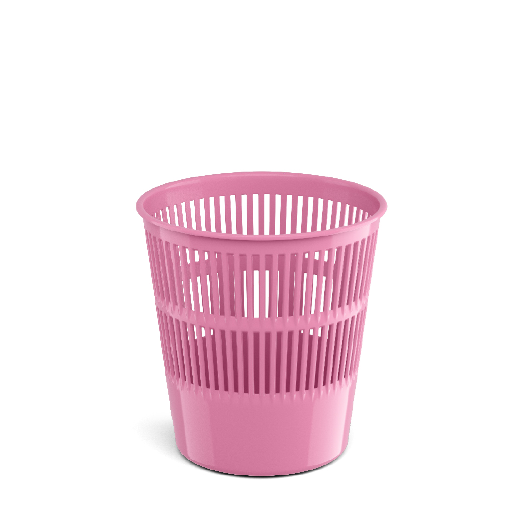 фото Корзина для бумаг сетчатая пластиковая erichkrause® pastel 9л розовый