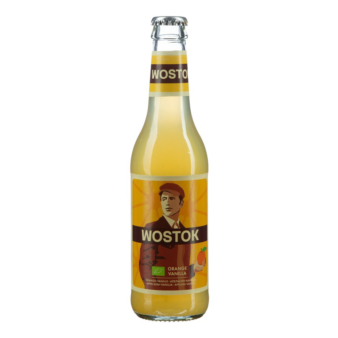 Газированный напиток Wostok BIO апельсин-ваниль 0,33 л