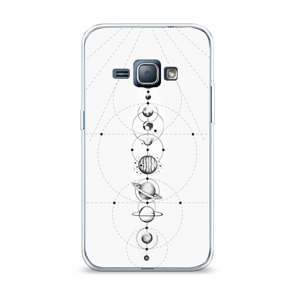 

Чехол на Samsung Galaxy J1 2016 "Парад планет", Серый, 22150-2