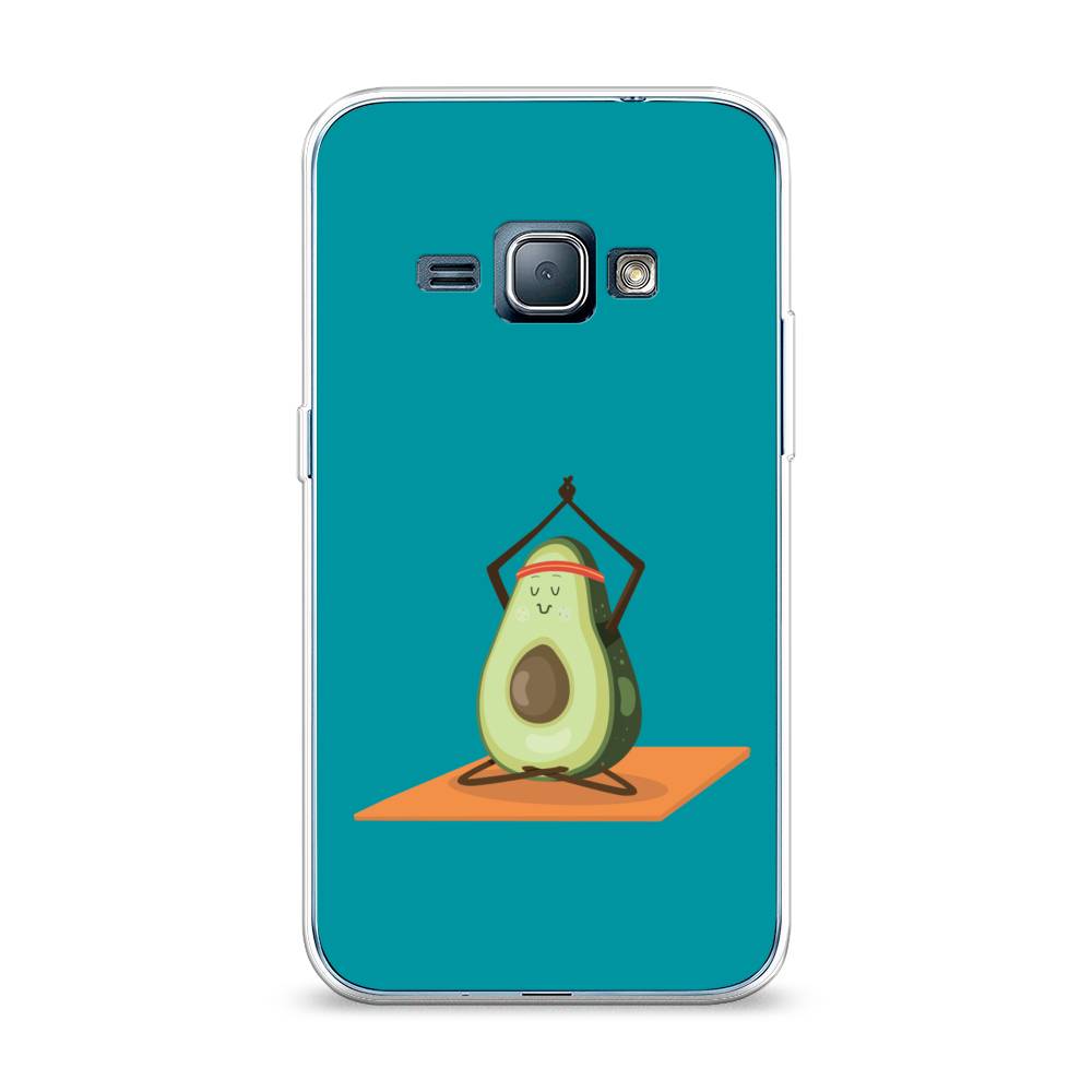

Чехол на Samsung Galaxy J1 2016 "Расслабься с авокадо", Голубой, 22150-6