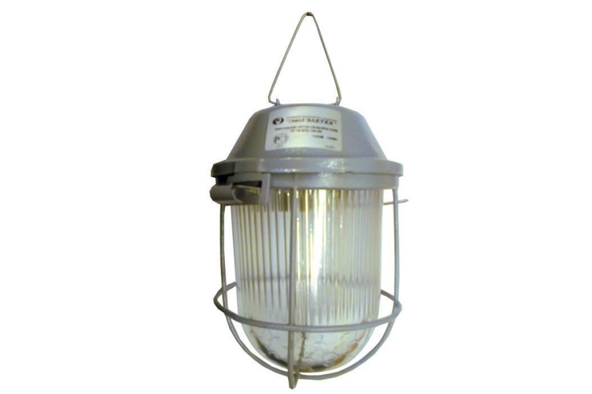 Подвесной светильник Элетех Желудь 1х100 Вт Е27 IP52 с решеткой серый потолочный светильник элетех