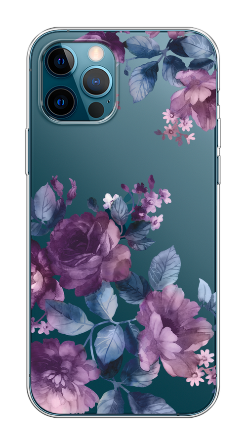 

Чехол на Apple iPhone 12/12 Pro "Purple Blossoms", Синий;фиолетовый, 12850-1