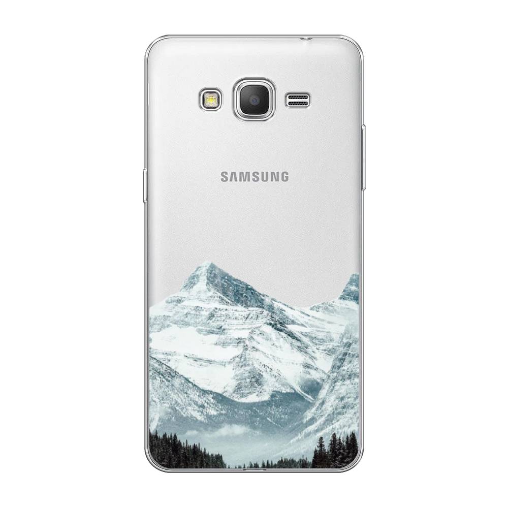 

Чехол на Samsung Galaxy Grand Prime "Горы арт 1", Белый;зеленый, 21950-2