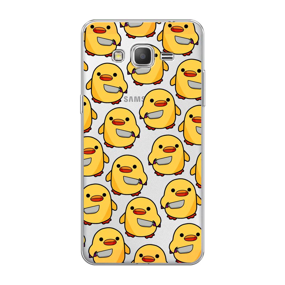

Чехол на Samsung Galaxy Grand Prime "Утка с ножом", Прозрачный;желтый;оранжевый, 21950-1