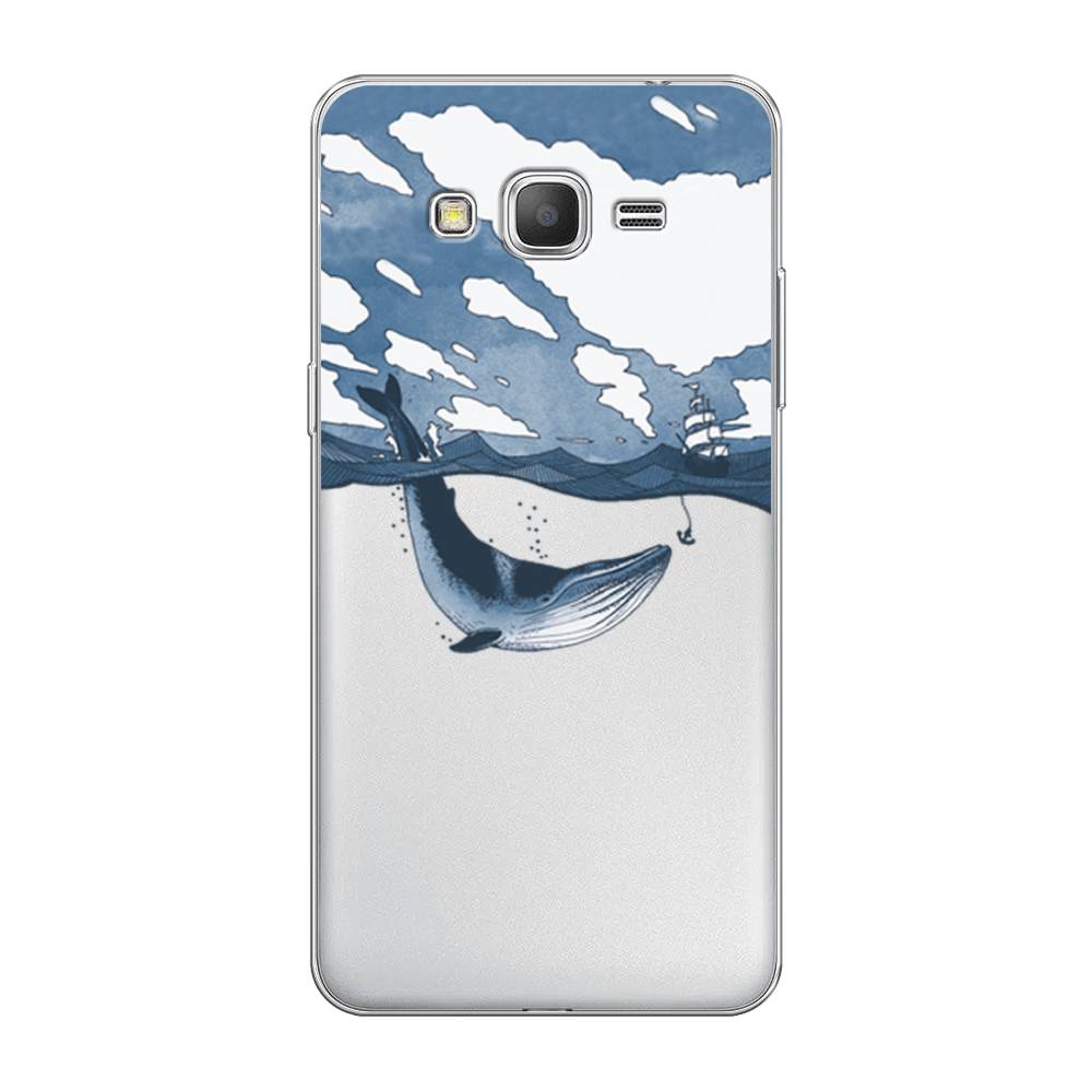 

Чехол на Samsung Galaxy Grand Prime "Большой кит", Синий, 21950-1