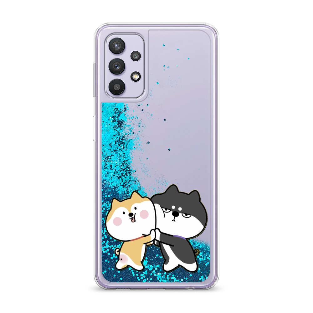 

Жидкий чехол с блестками "Обнимашки акита" на Samsung Galaxy A32, 2102093-1