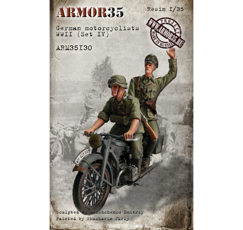 

ARM35130 Немецкие мотоциклисты, ВОВ, Набор IV