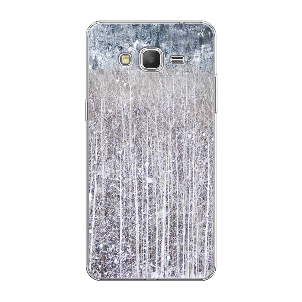 

Чехол на Samsung Galaxy Grand Prime"Снежный лес", Бежевый;серый;белый, 21950-5