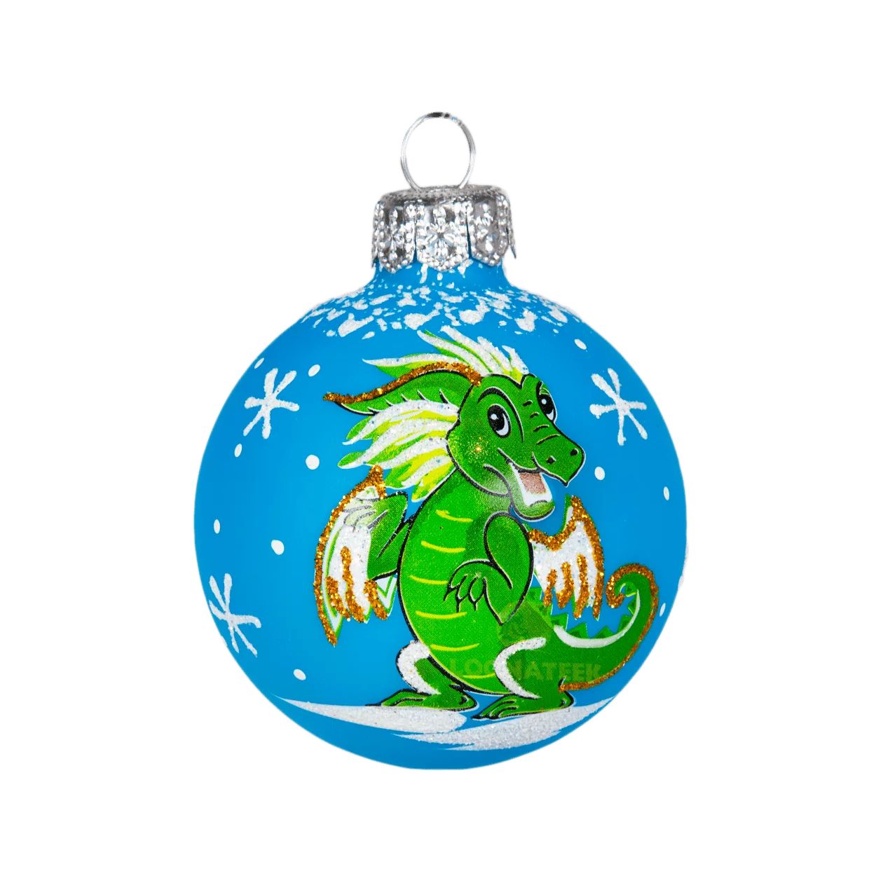 

Елочный шар Зодиак Дракоша фабрика Елочка C29.24 1 шт., голубой матовый, Шар зодиак Дракоша без уп