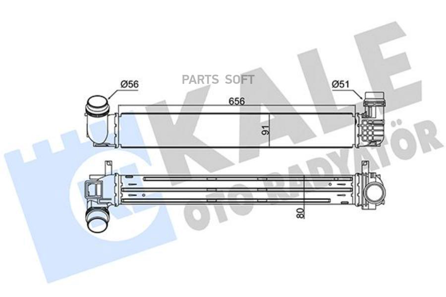 

Интеркулер Renault Megane III/Megane III Grandtour/Scenic III 08>15 KALE 345110