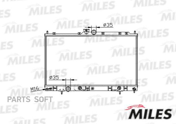 

Радиатор Mitsubishi Lancer 1.3-2.0 03- Miles acrm018, ACRM018