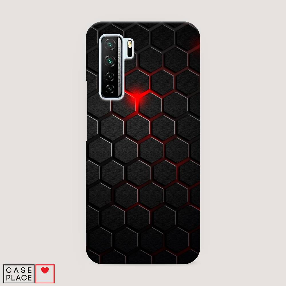 фото Чехол awog "фон соты красные" для huawei nova 7 se