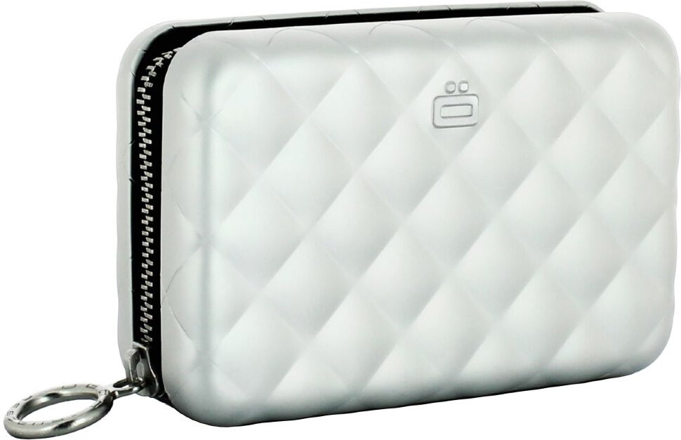 

Кошелек унисекс OGON Quilted Zipper серебристый, Quilted Zipper