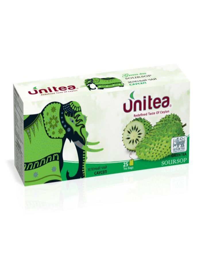 Чай зеленый UNITEA зеленый, Soursop, 25 пакетиков, 50 г х 3 шт