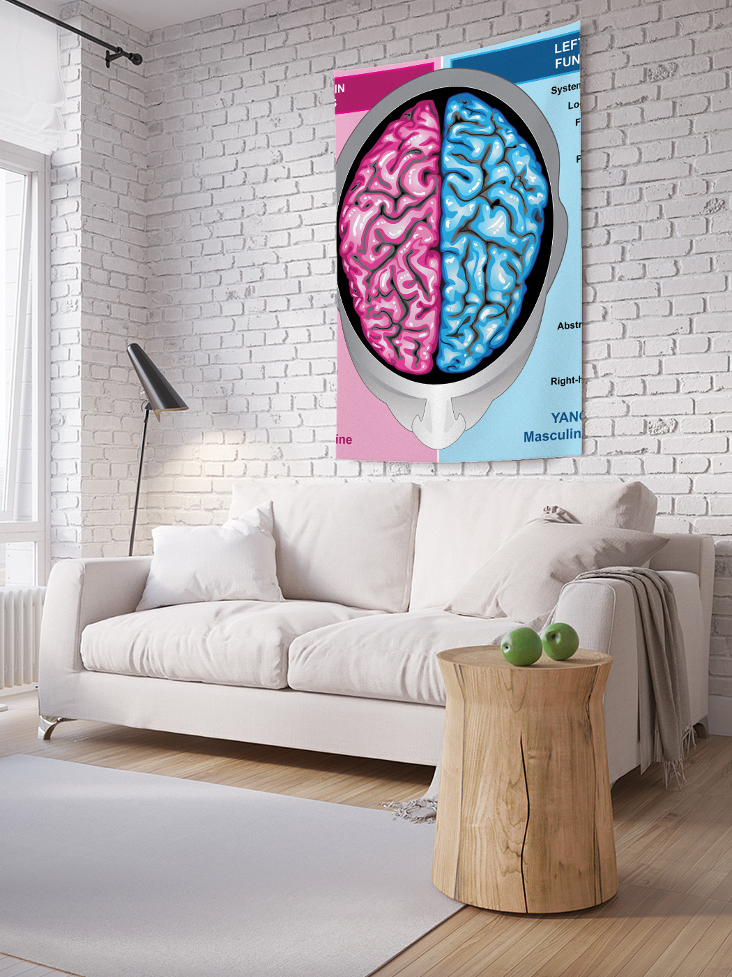 

Вертикальное фотопанно на стену JoyArty Функциональность мозга 150x200 см, Функциональность мозга