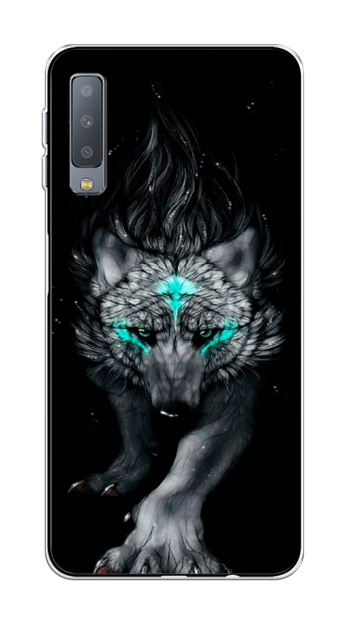 

Чехол Awog на Samsung Galaxy A7 2018 "Волшебный волк", Черный;серый, 26750-2