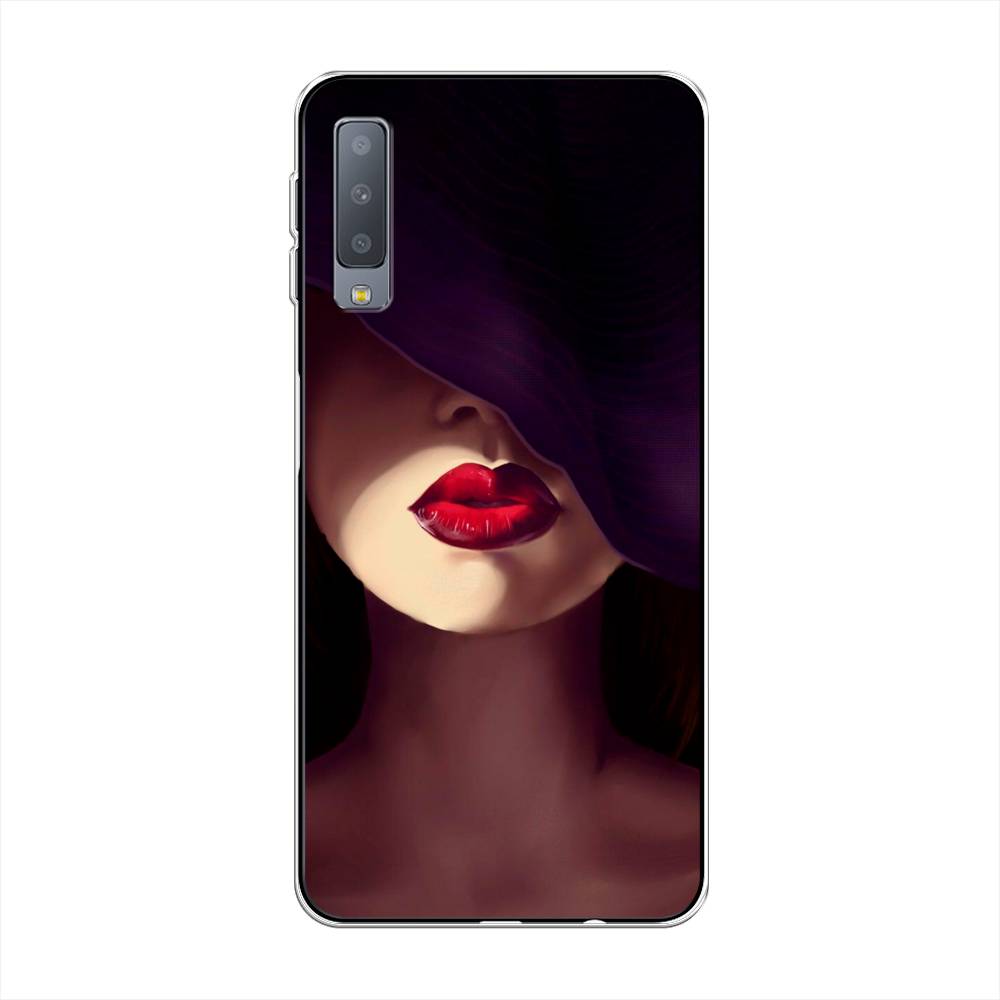фото Чехол awog "красные губы" для samsung galaxy a7 2018