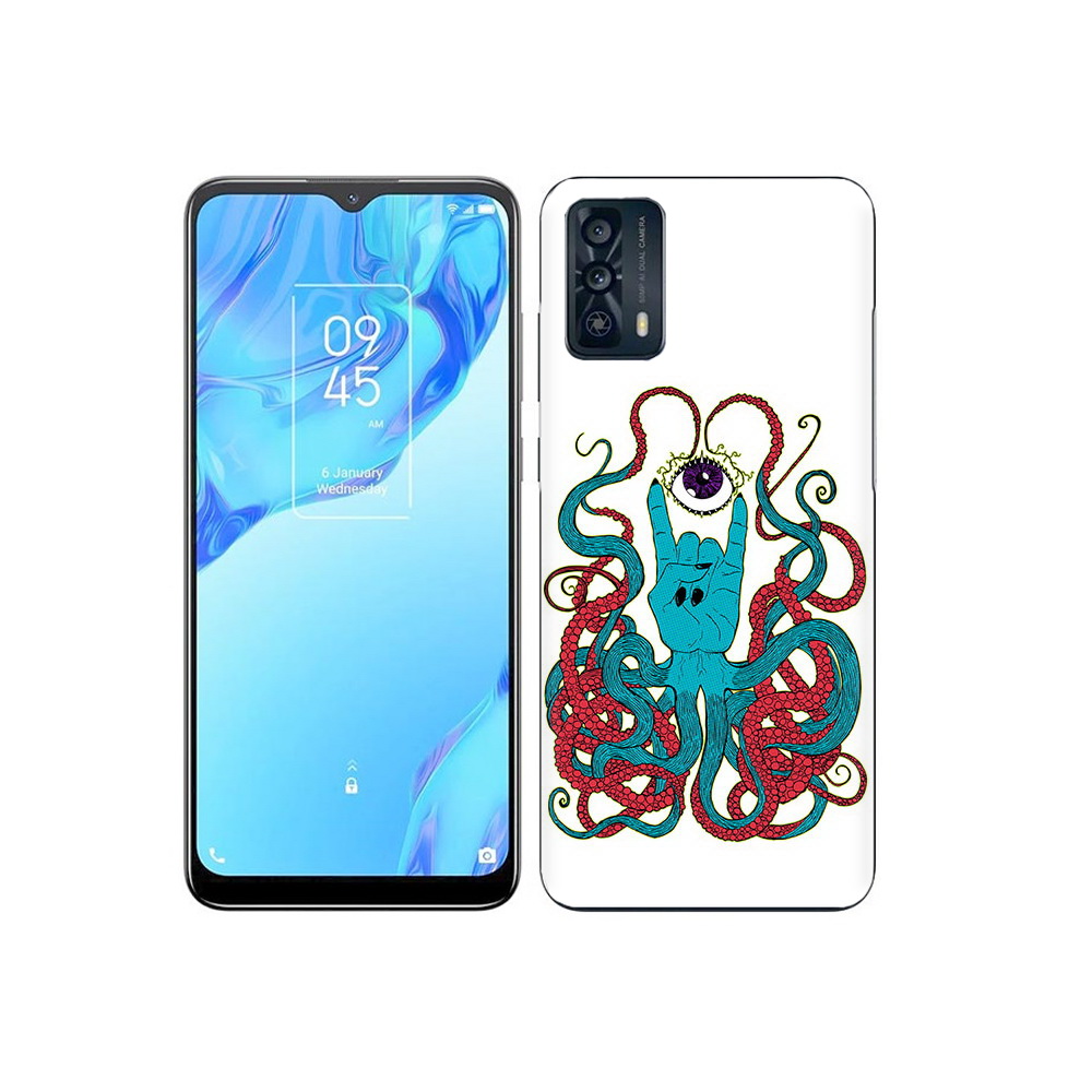 

Чехол MyPads Tocco для TCL 20B осьминог-рука абстракция, Прозрачный, Tocco
